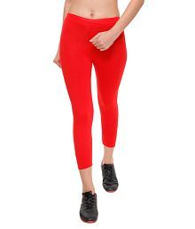 ladies red jeggings