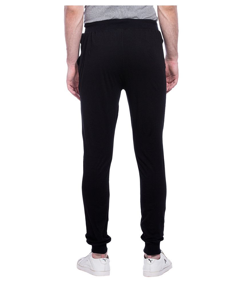 black cotton joggers