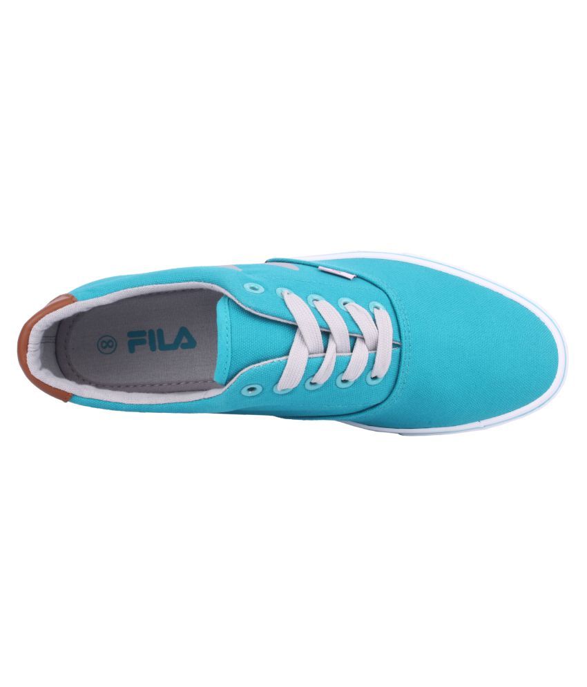 blue fila trainers