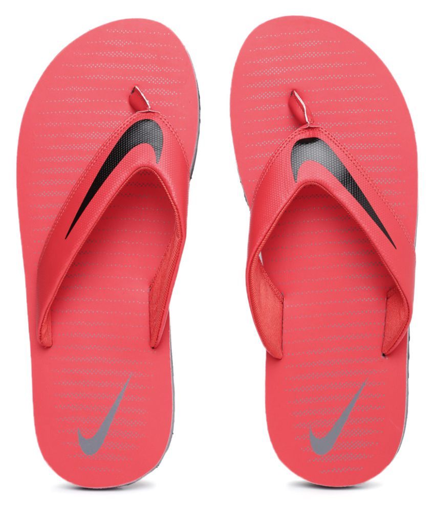 nike flip flops red and black