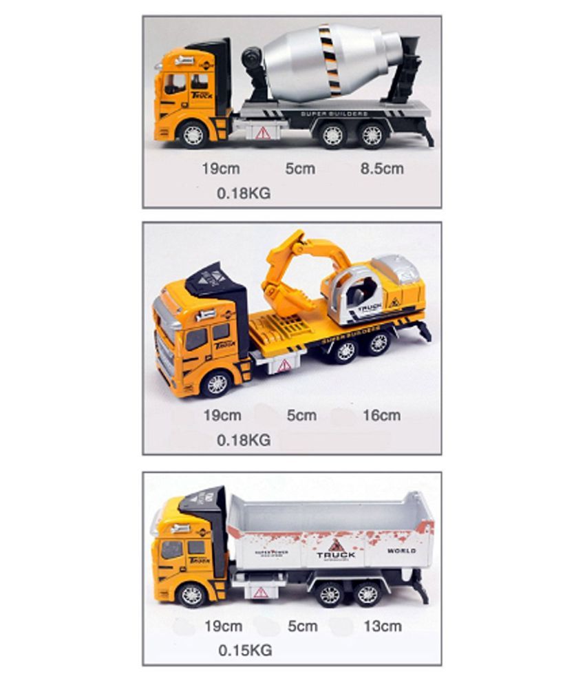 STARSKY Die Cast Metal Construction Trucks Toy 3 Pcs Buy STARSKY