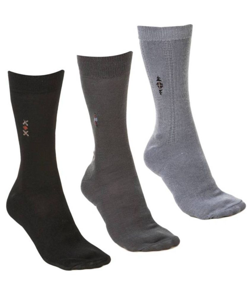     			Tahiro Multicolour Cotton Casual Full Length Socks - Pack Of  3