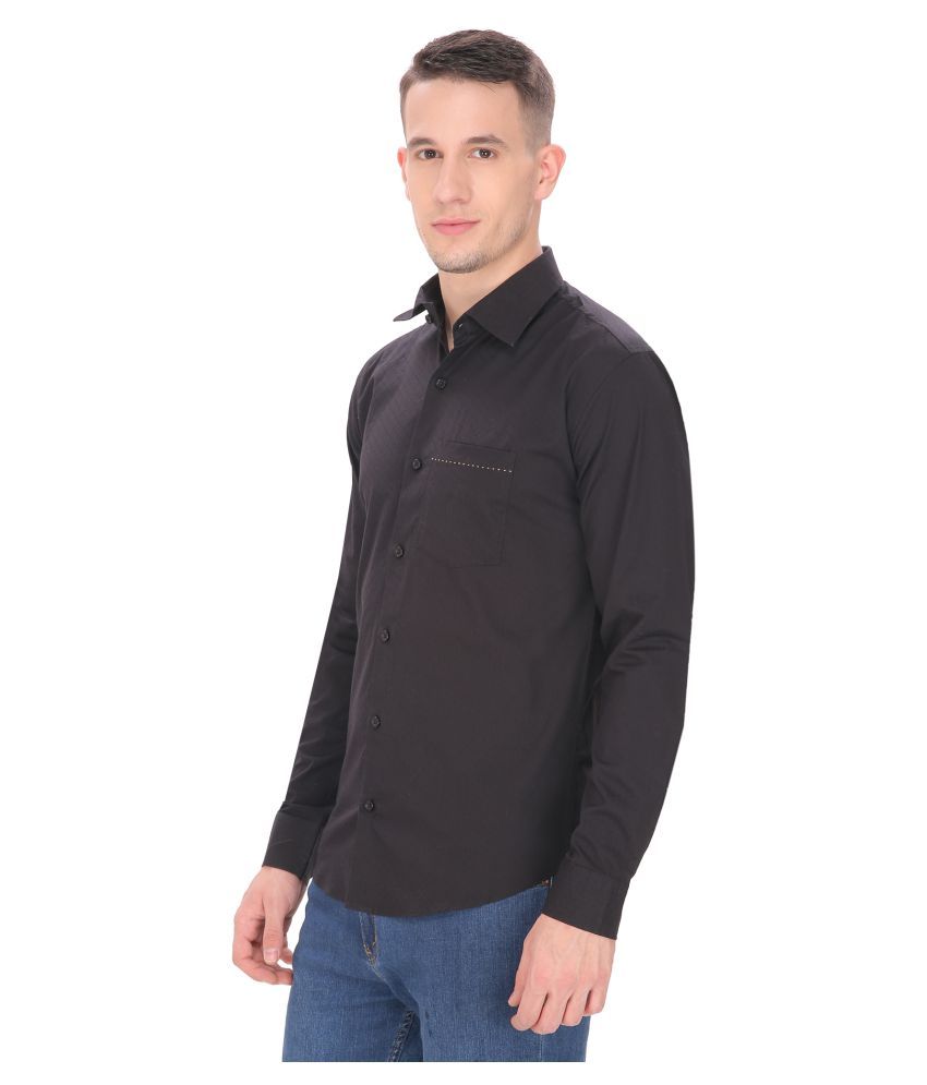 men's black casual shirt