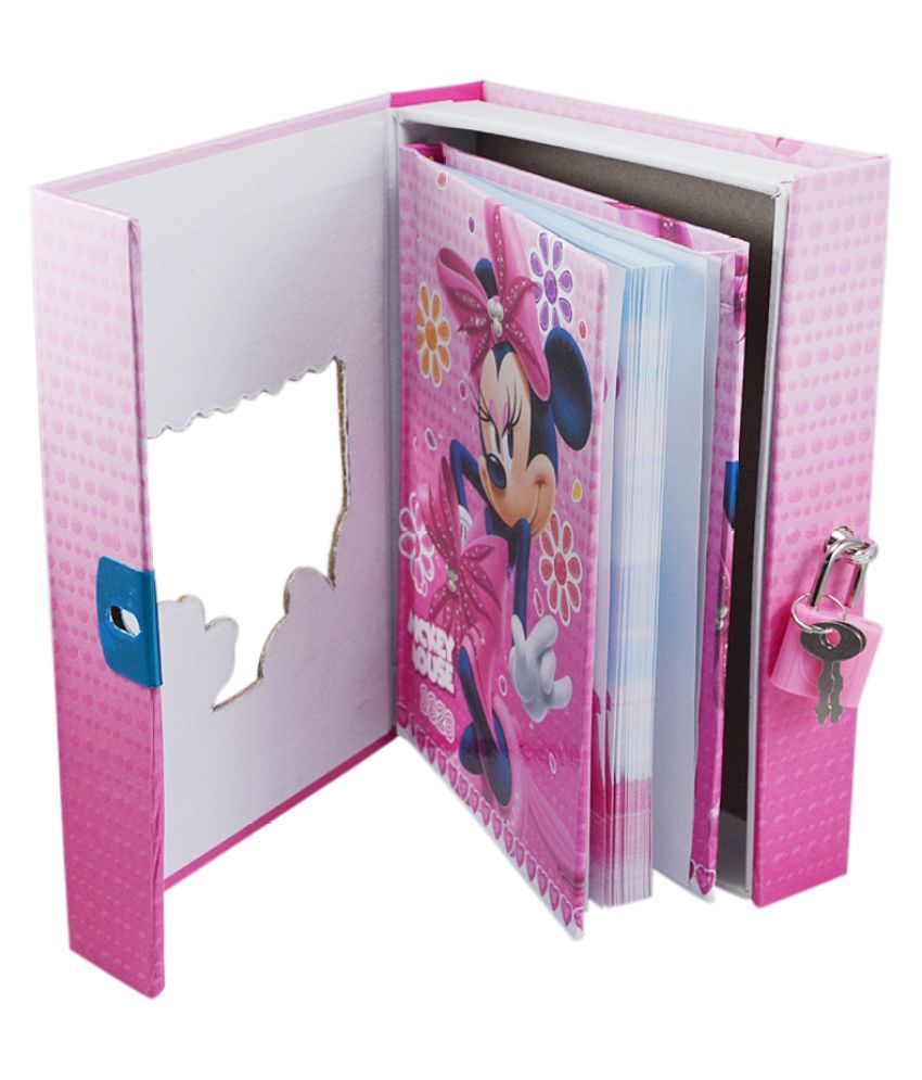 Saamarth Impex Disney Minnie Mouse Pink Color Lock Diary Personal Notebook For Kids Adults SI 5398 Saamarth Impex Disney Minnie Mouse Pink Color Lock Diary Personal Notebook For Kids Adults SI 5398