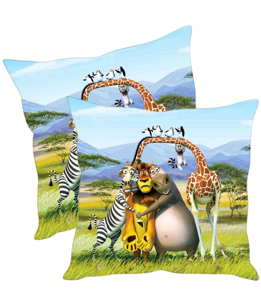 sleep nature's Set of 2 60X60 cm (24 X 24) Cushion Covers Abstract