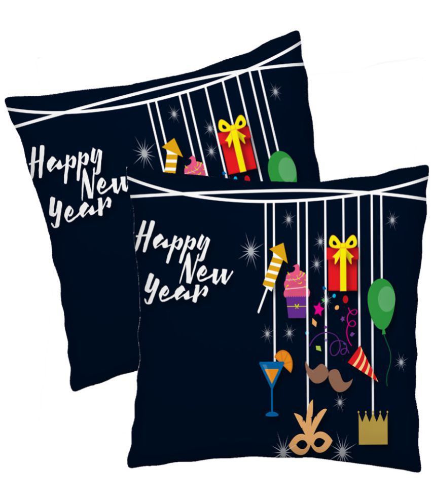 sleep nature's Set of 2 60X60 cm (24 X 24) Cushion Covers Abstract