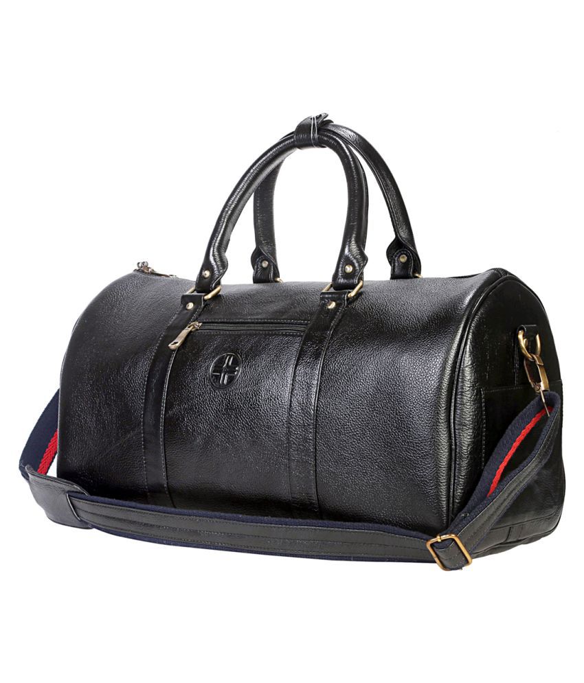 JL Collections Black Solid Duffle Bag - Buy JL Collections Black Solid ...