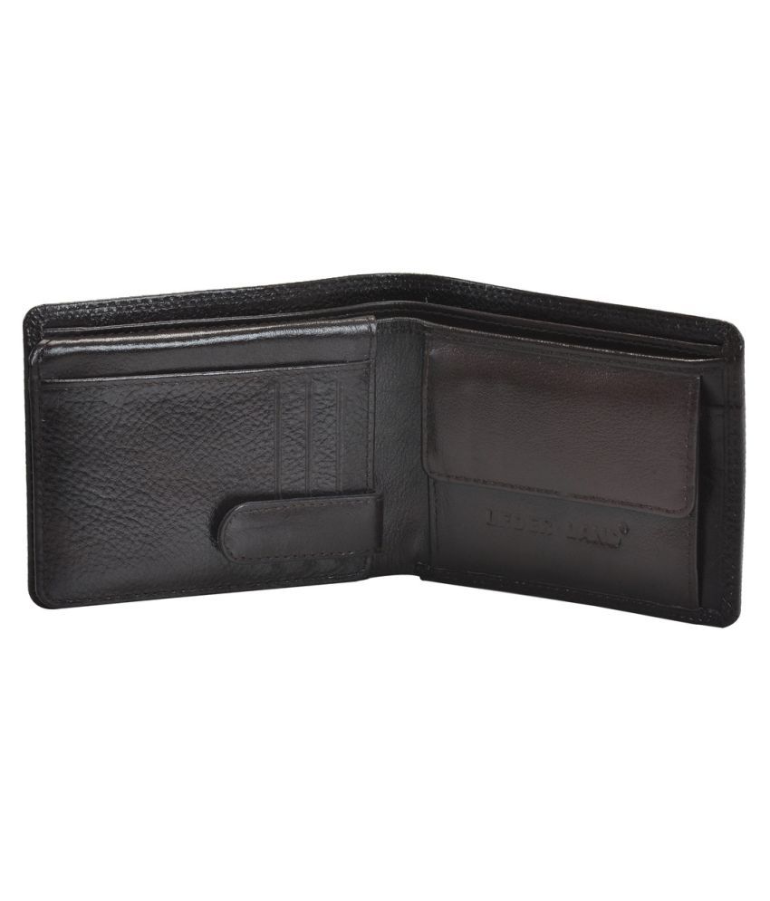 Leder Land Leather Black Casual Regular Wallet: Buy Online at Low Price ...