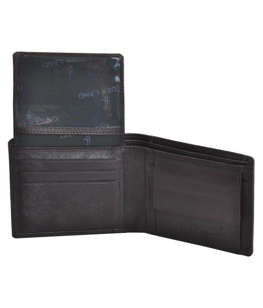 Leder Land Leather Black Casual Regular Wallet Buy Online at Low Price