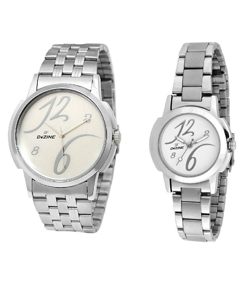 couple watch silver