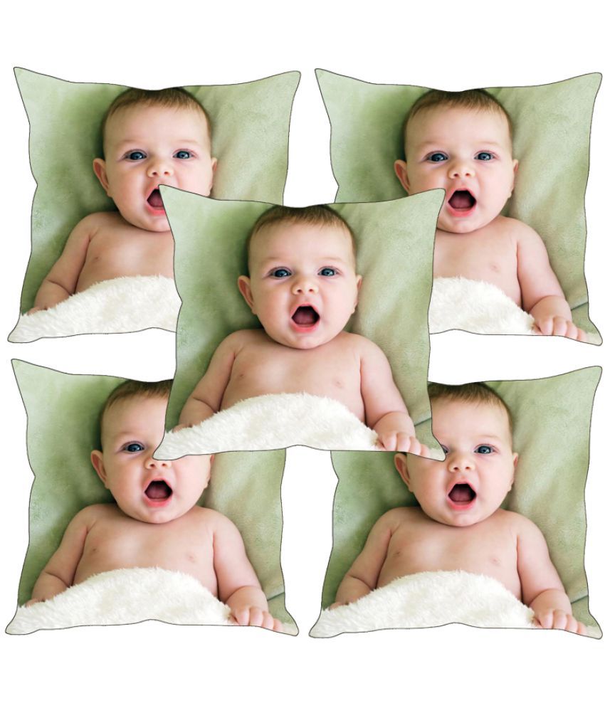 sleep nature's Set of 5 30X30 cm (12X12) Cushion Covers Abstract Themed