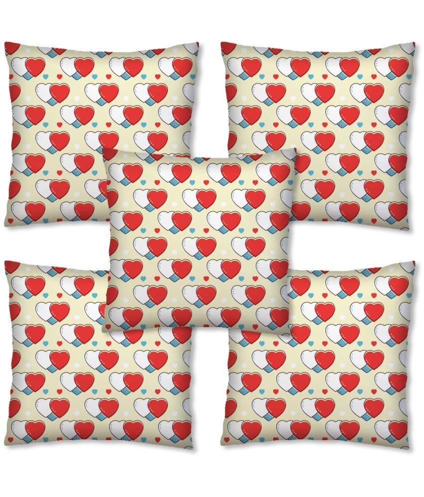 sleep nature's Set of 5 40X40 cm (16X16) Cushion Covers Abstract Themed