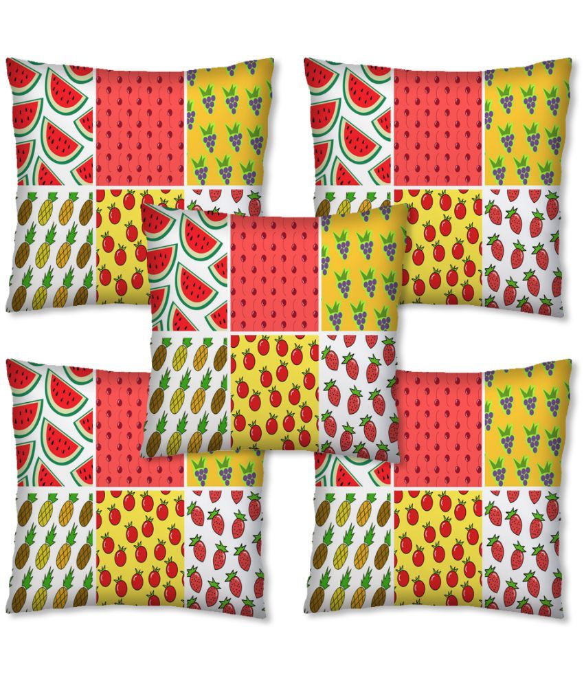sleep nature's Set of 5 40X40 cm (16X16) Cushion Covers Abstract Themed