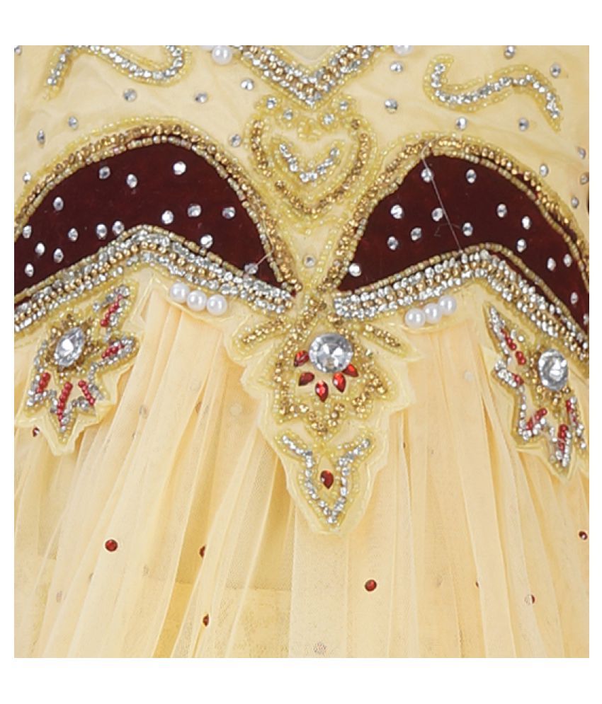 yellow net frock