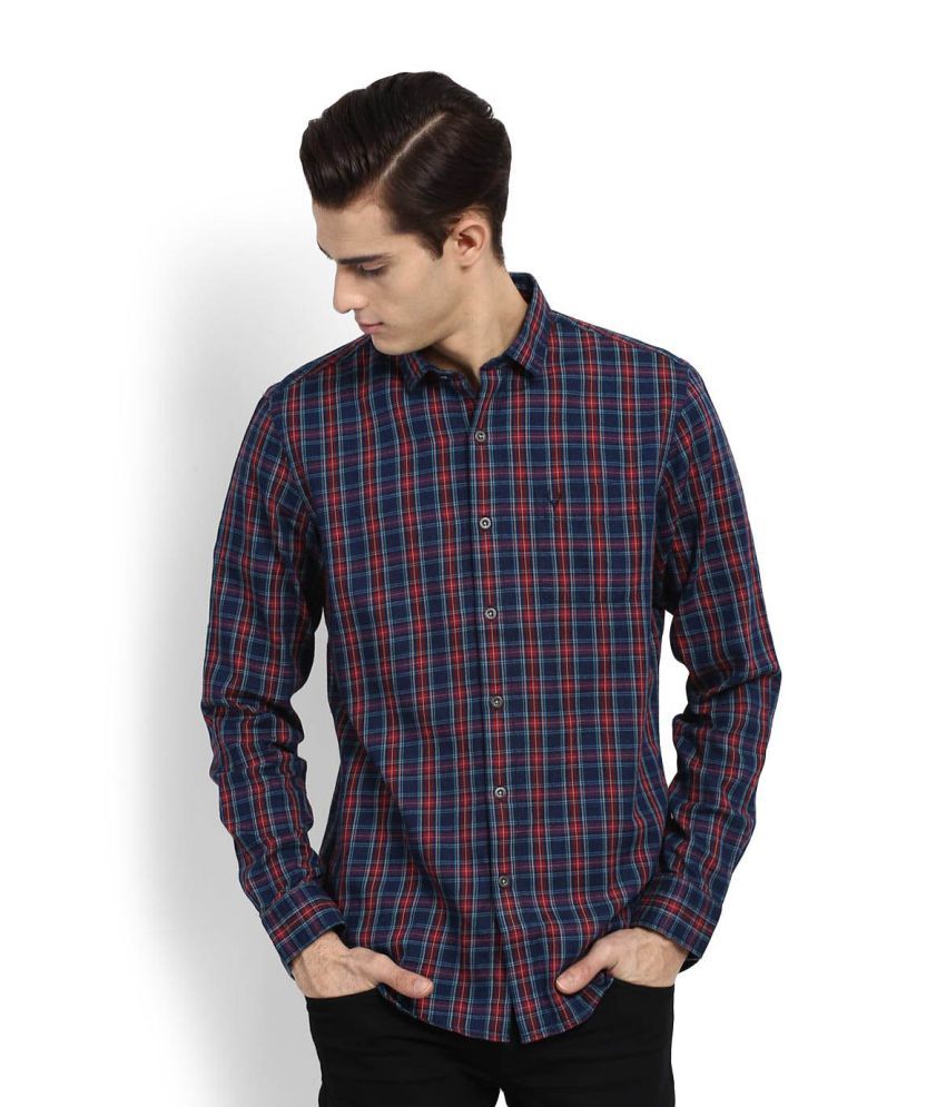 Allen Solly Blue Casual Regular Fit Shirt - Buy Allen Solly Blue Casual ...