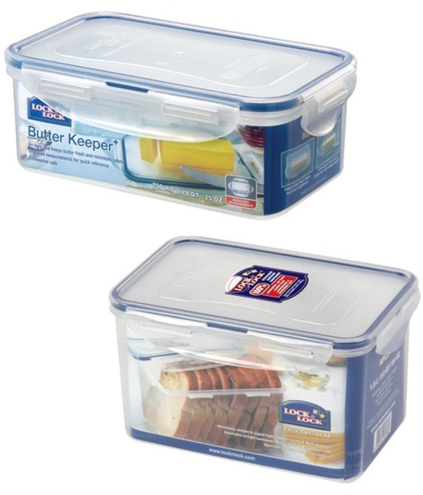 Lock & Lock Polyproplene Bread Box Set of 2: Buy Online at Best Price