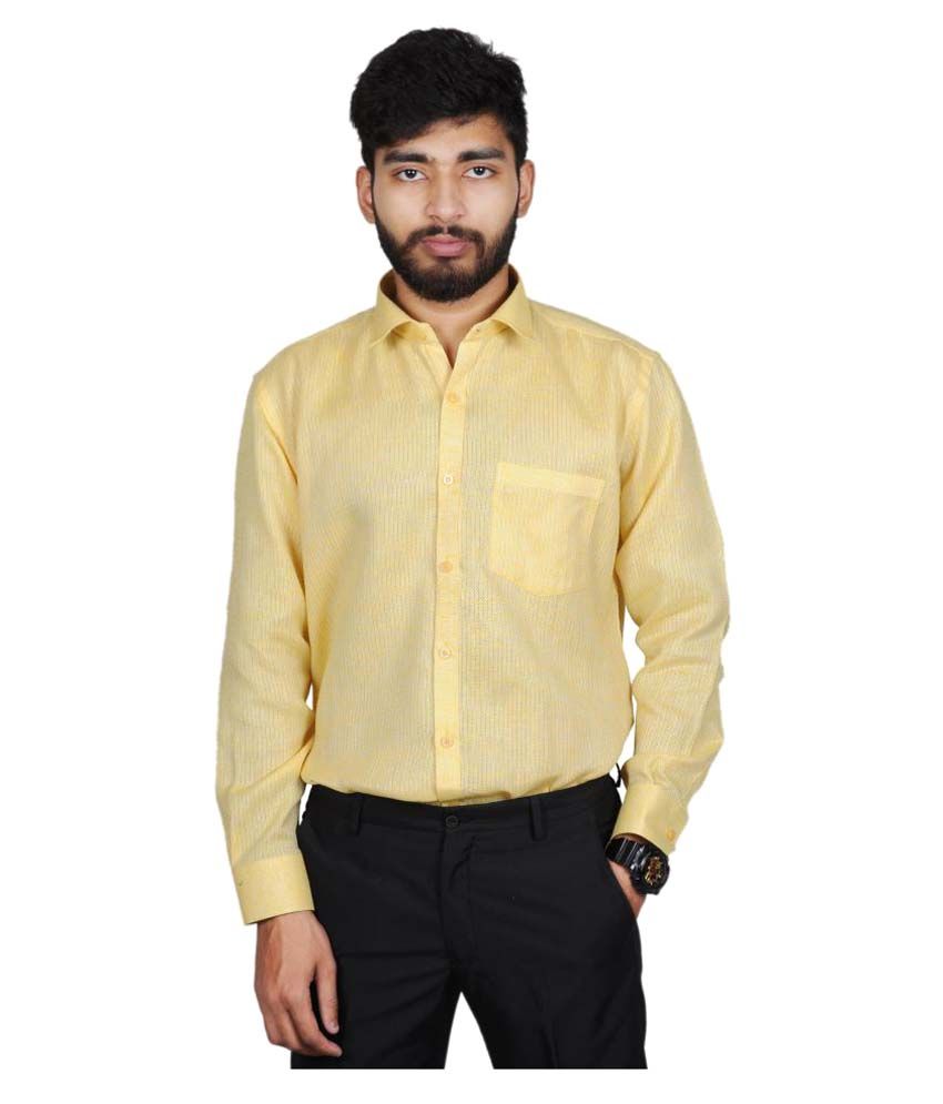 yellow formal shirt combination