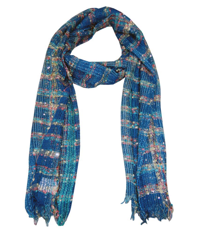  Bollywood  Accessory  Blue Viscose Stoles Buy Online at Low 