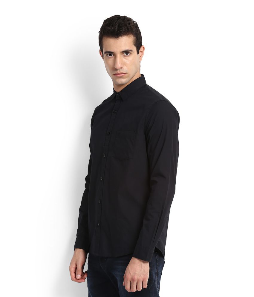 United Colors of Benetton Black Casual Slim Fit Shirt - Buy United ...