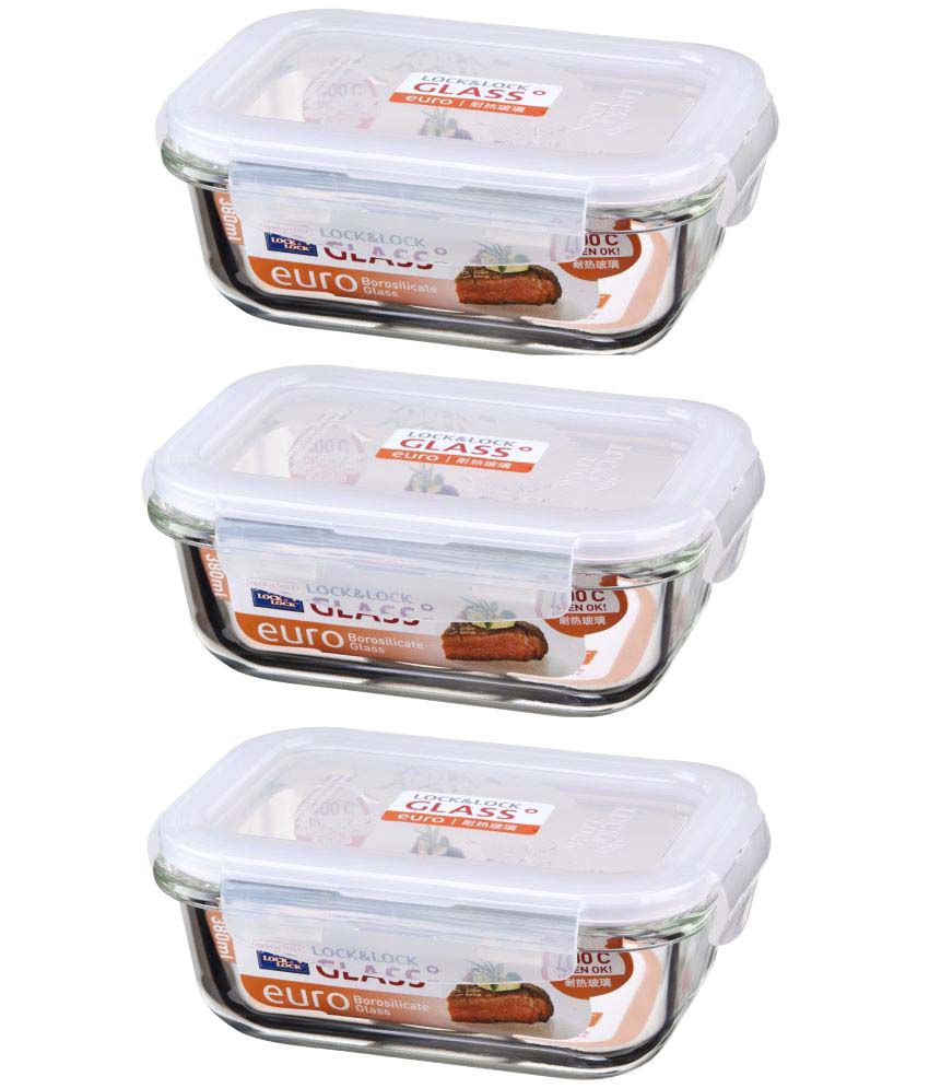  Lock  Lock  Glass Food Container Set of 3 Buy Online at 