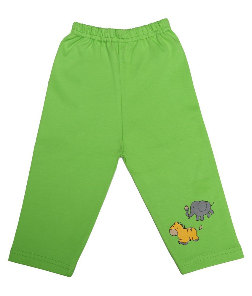     			Kaboos Green Colour Cotton Trousers for Babies