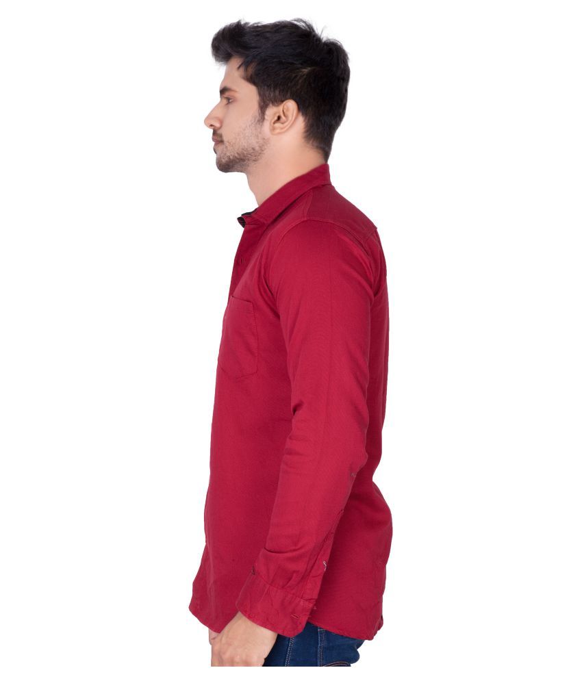 mens red formal shirt uk