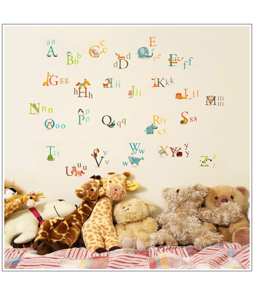     			Jaamso Royals ABCD Alphabet PVC Multicolour Wall Sticker - Pack of 1
