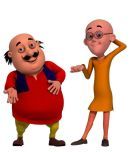 Decor Villa Dance Motu Patlu PVC Multicolour Wall Sticker - Pack of 1