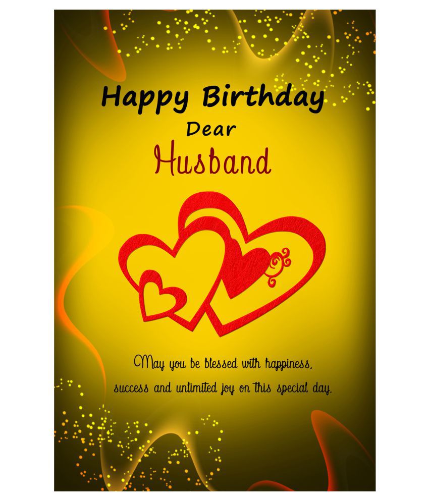 Happy Birthday Dear Husband Poster: Buy Online at Best Price in ...