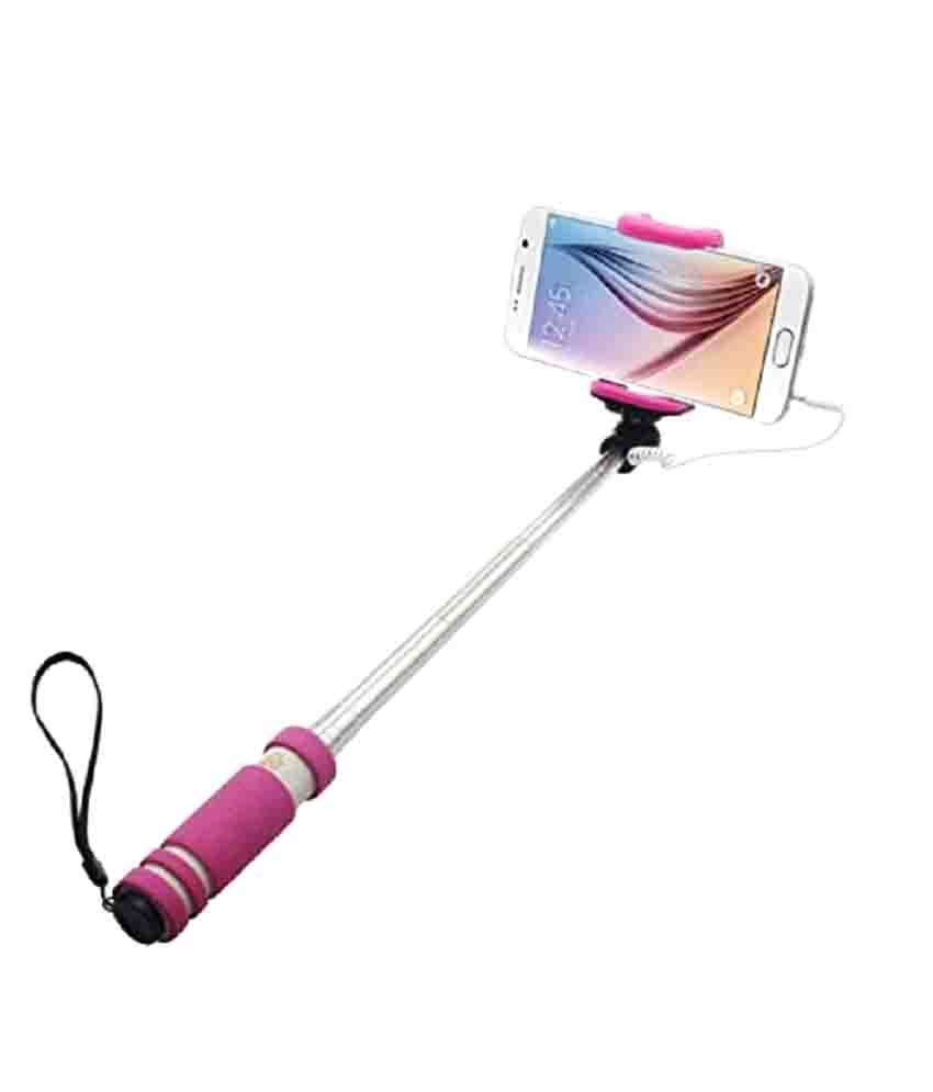 Celltool Pink Selfie Stick with Auxillary Cable Price in India Buy
