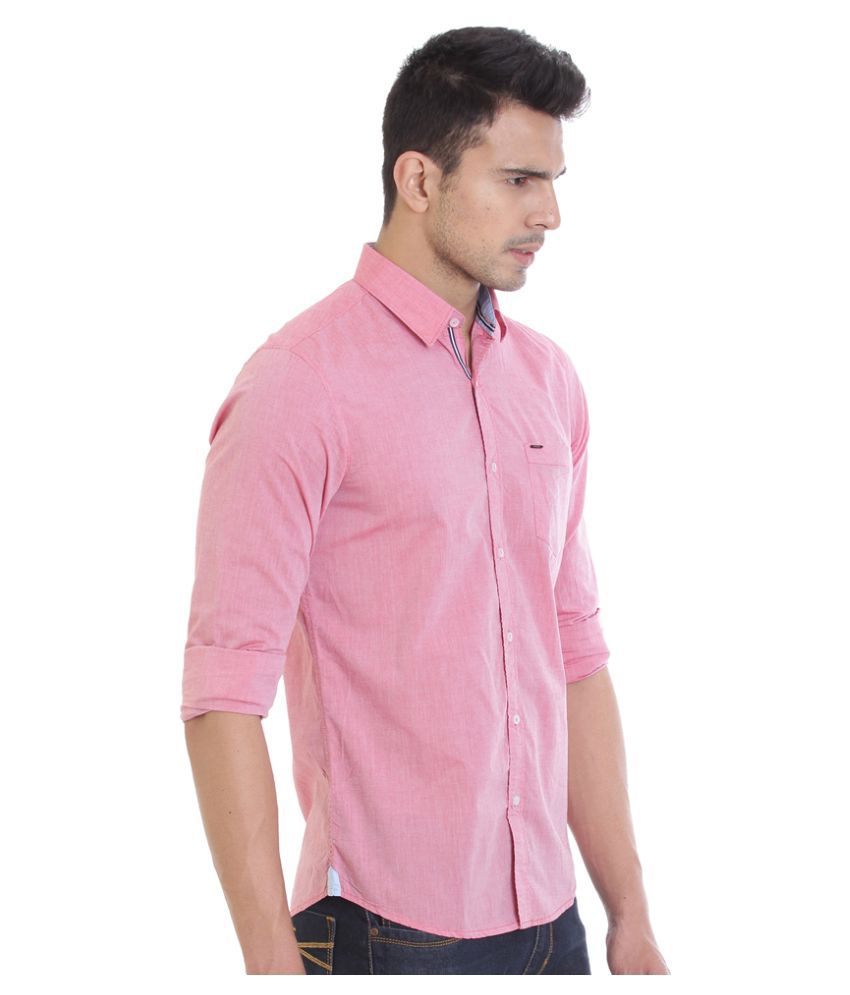 Rocx Pink Casual Slim Fit Shirt - Buy Rocx Pink Casual Slim Fit Shirt ...