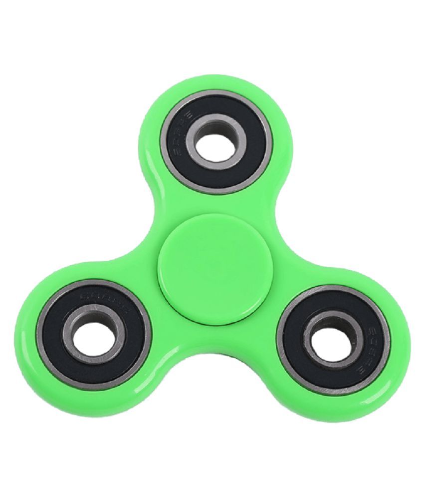 a green fidget spinner