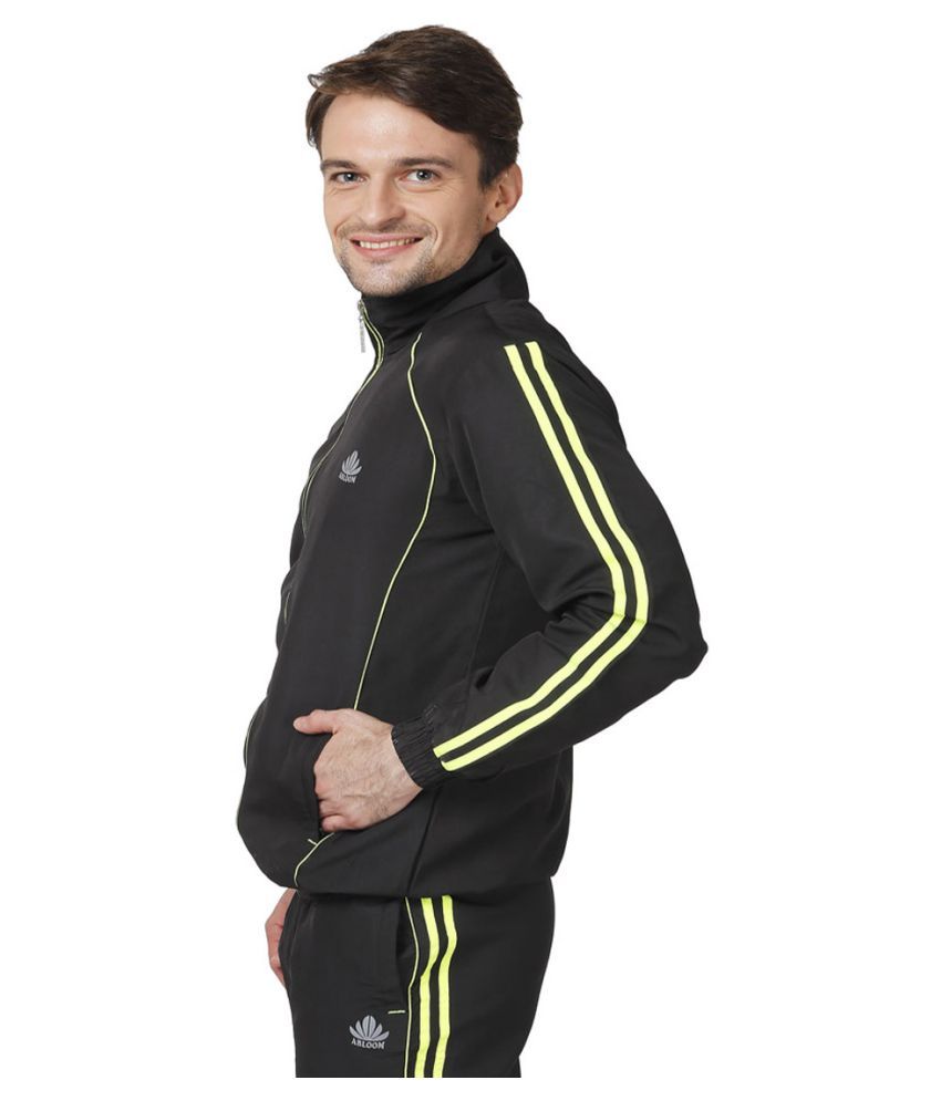 green tracksuit white stripe