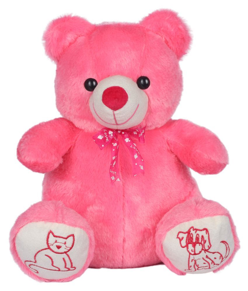 dark blue and pink teddy bear