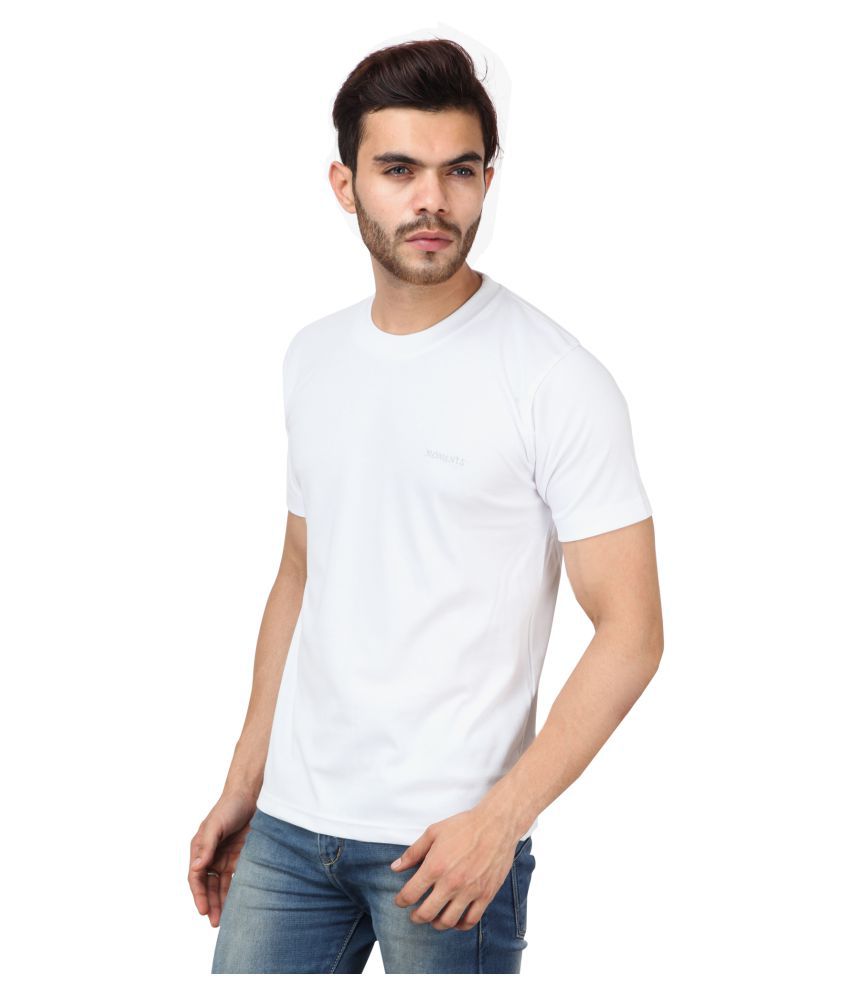 Moments T-FIT 100 Percent Cotton White Solids T-Shirt - Buy Moments T ...