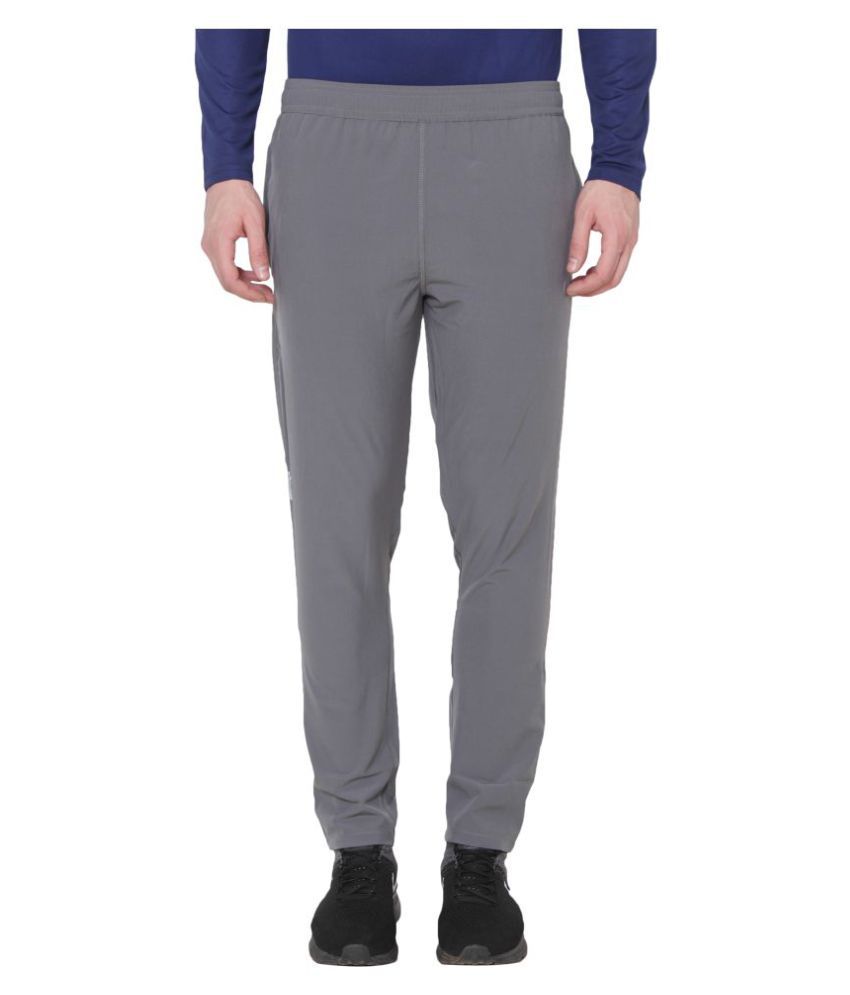 nike grey polyester lycra trackpants