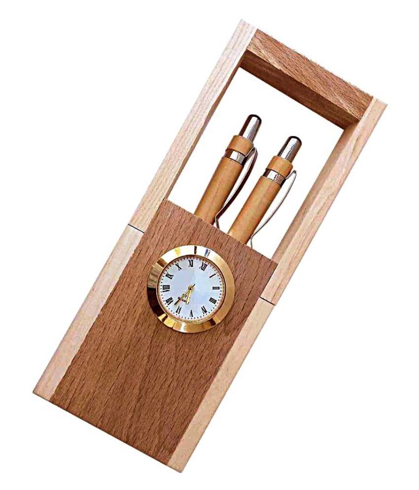 Masterfit Analog Wooden Rectangular Table Clock Pack of 1 Buy
