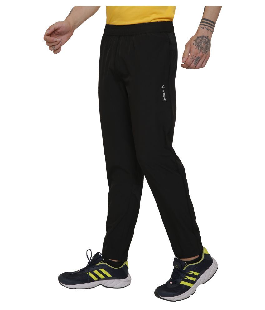 Reebok Black Polyester Lycra Trackpants Buy Reebok Black Polyester Lycra Trackpants Online At 8837