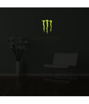 Decor Kafe Monster Energy Glowing Pvc Vinyl Multicolour Wall Sticker Pack Of 1