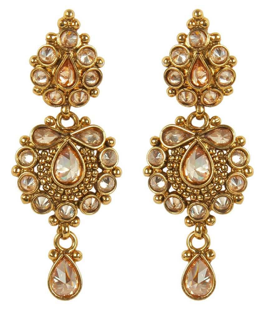 Much More Brass Made Traditional Design Work Charming Polki Necklace