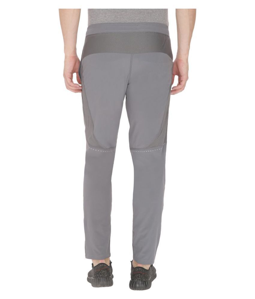 nike grey polyester lycra trackpants