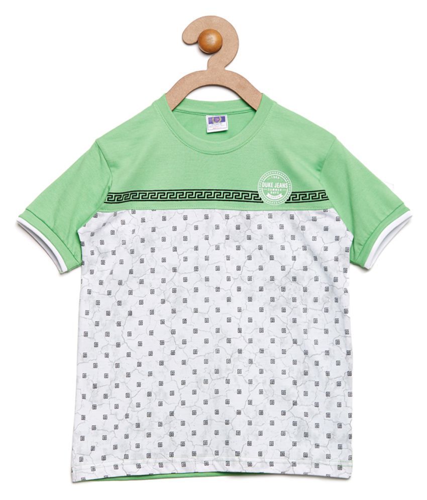     			Duke Stardust Green Flash Cotton Blend T-Shirt