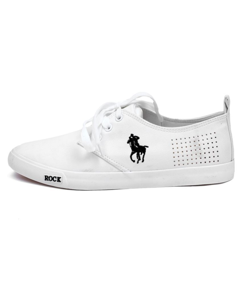 Rocks Polo Sneakers White Casual Shoes 