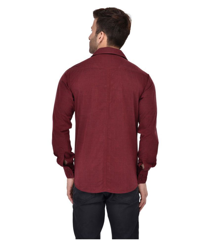 formal maroon shirt combination