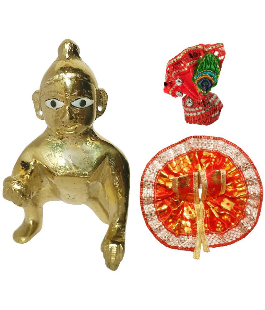     			Shriram Traders Laddu Gopal Brass Idol