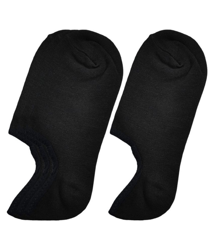     			Tahiro Black Cotton No Show Socks - Pack OF 2