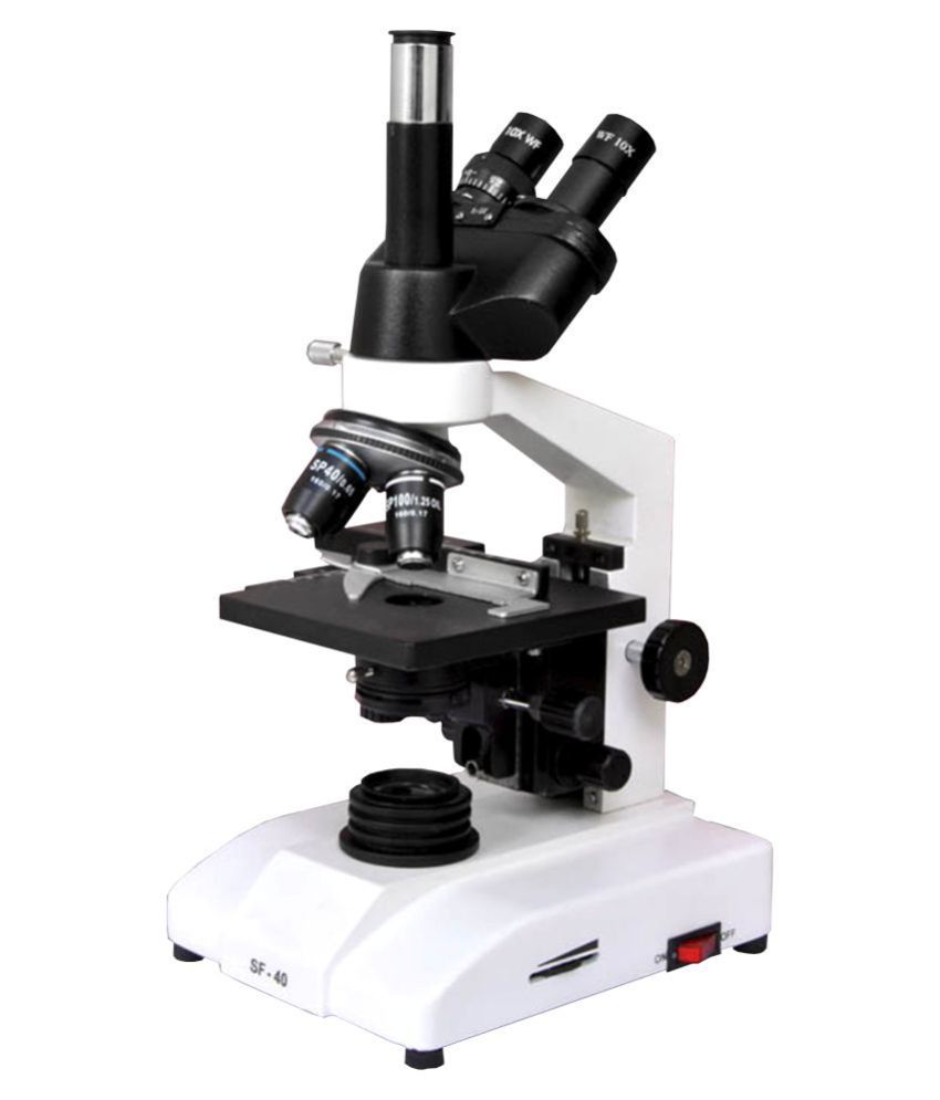 SF40t Series Trinocular Compound Microscope, Achromatic objectives 4x10x&40x100x Buy Online at