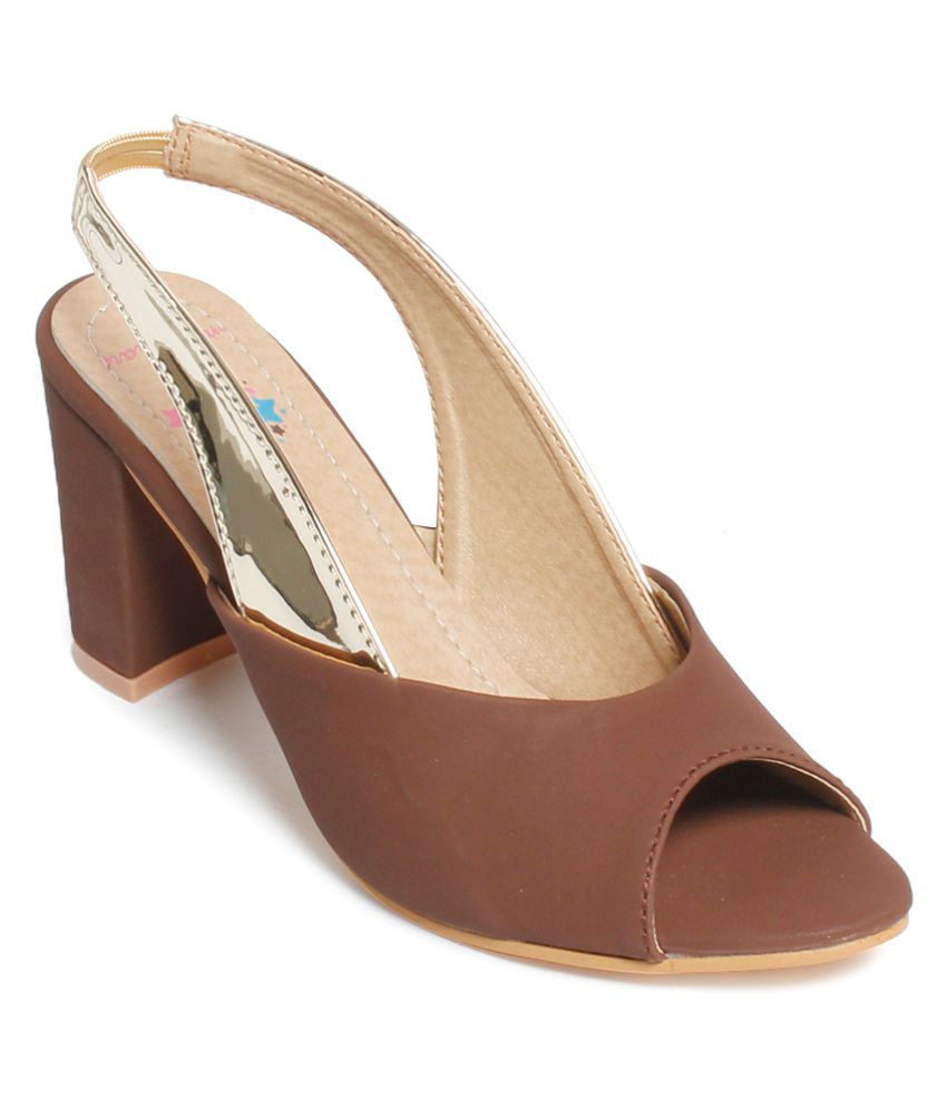 brown block heels wide fit