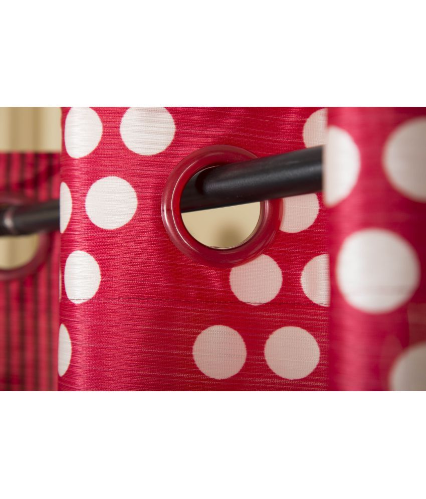 Kalaa Single Window Eyelet Curtains Polka Multi Color - Buy Kalaa