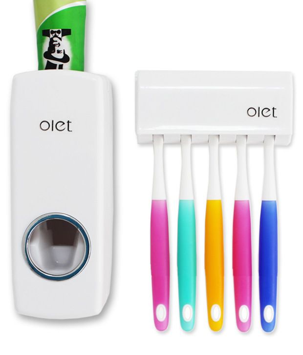     			Automatic Toothpaste Dispenser With Toothbrush Holder
